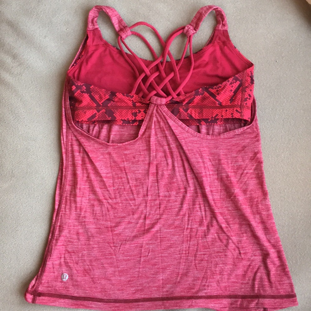 Red Lululemon Tank Size 4